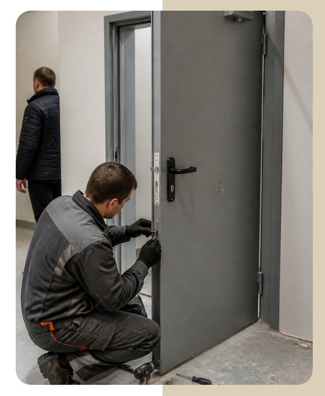 Ремонт противопожарной двери в Краснокаменске по цене 6644 р. | ДвериЛегко-Ксн